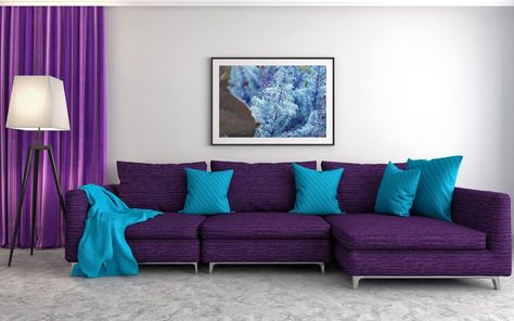 Home Basics: How to Choose a Sofa 2023 | Home Decor Ideas Purple Living Room Furniture, Living Room Color Ideas, Room Color Ideas, Feminine Living Room, Purple Couch, Color Sofa, Purple Living Room, Cute Living Room, Purple Home Decor