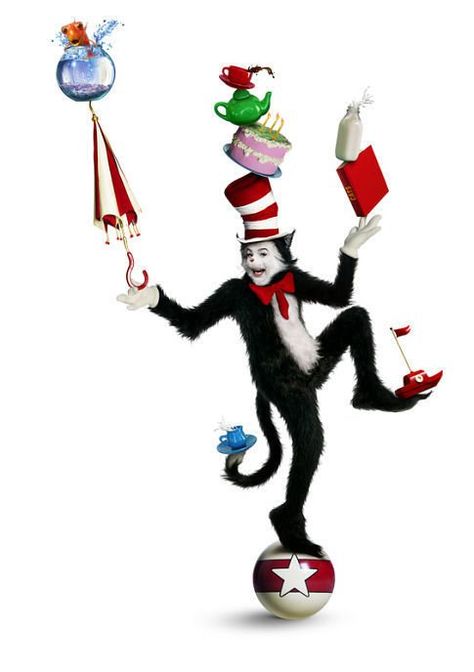 The Cat in the Hat (2003) photos, including production stills, premiere photos and other event photos, publicity photos, behind-the-scenes, and more. Cat In The Hat Tattoo, Cat In The Hat Movie, Beautiful Movies, Short Cat, Mike Myers, Movie Tattoo, Hat Aesthetic, Hat Cake, Martin Short