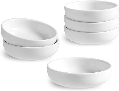 Amazon.com | Auanlay Ceramic Dipping Bowls Set of 6, Soy Sauce Dish, 3 Oz Dip Bowls, Mini Pinch Bowls, Sauce Cups, Small Serving Bowls for Side Dishes, Condiment, Sushi, Appetizer, Seasoning, White: Side Dishes Sushi Appetizer, Dip Bowls, Dipping Bowls, Pinch Bowls, Growing Potatoes, Dip Bowl, Dessert Bowls, Growing Vegetables, Ketchup