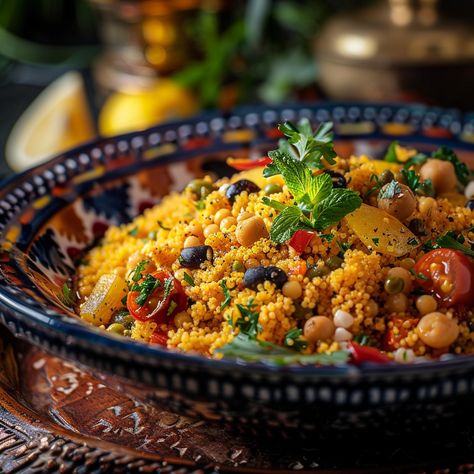 Couscous dish Couscous Recipes, Mediterranean Diet, North Africa, Couscous, Street Food, Food Photography, Grain, Bar, Photography