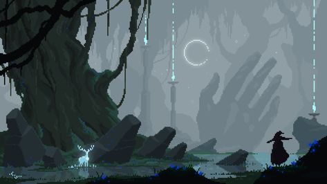 Old Anime Backgrounds, Dark Forest Pixel Art, Pixel Forest, 2d Platformer, Pixel Art Landscape, Landscape Design Drawings, Pixel Art Background, Pixel Art Tutorial, Arte 8 Bits