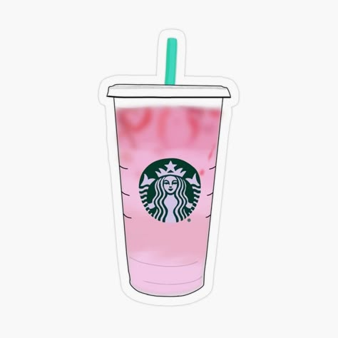 Starbucks Stickers, Procreate Stickers, Starbucks Pink Drink, Lovely Stickers, Retro Stickers, Cute Dog Drawing, Infinite Art, Positive Wall Art, Preppy Stickers