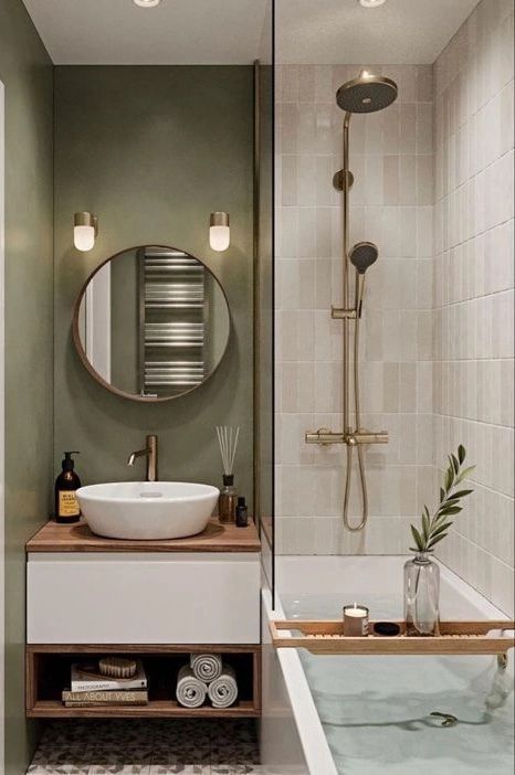 Bathroom Without Windows, Beautiful Small Bathrooms, Small Bathroom Interior, Bathroom Redesign, Small Bathroom Ideas On A Budget, Bathroom Inspiration Decor, Small Bathroom Ideas, Apartment Bathroom, Small Bathroom Decor