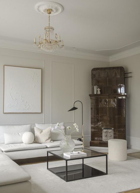 Neutral Living Room Furniture, Neutral Living Room Colors, Neutral Living Room Decor, Panelled Walls, Beige Living Room, Rooms Decoration, Living Room Panelling, Cream Living Rooms, Living Room Decor Neutral