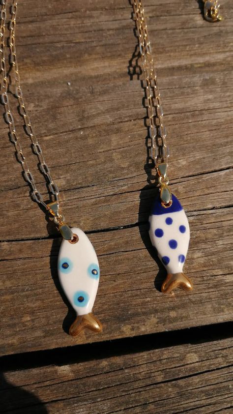 Jewelry Template, Sculpture Art Clay, Fish Necklace, Magnetic Jewelry, Art Clay, Ceramic Studio, Clay Ceramics, Air Dry Clay, Clay Beads