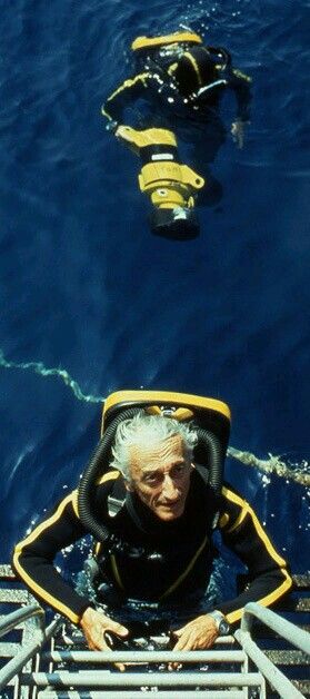 Jacques-Yves Cousteau White Coveralls, Underwater Exploration, Vintage Scuba, Jacques Yves Cousteau, Jacques Cousteau, Iwc Schaffhausen, Scuba Diving Equipment, Leo Tolstoy, Life Aquatic