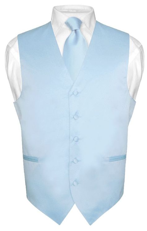 PRICES MAY VARY. polyester,microfiber Drawstring closure Matching Vest & Neck Tie Set Men's Solid Color Dress Vest with Necktie of the Same Color and Made From The Same Material For a Perfect Match. AvaIlable in XS (Chest Size: 36), S (Chest Size: 38), M (Chest Size: 40), L (Chest Size: 42) , XL (Chest Size: 44), 2XL (Chest Size: 47), 3XL (Chest Size: 50), 4XL (Chest Size: 53), 5XL (Chest Size: 58), and 6XL (Chest Size: 62). Full Back Vest with belted adjustable back for a perfect fit. Great to Dusty Blue Vest Wedding, Homecoming Dance Suits 8th Grade, Quiencera Dresses Blue And White, Quinceanera Dresses For Boys, Light Blue Quinceanera Dresses Quincedresses.com, Prom Suits For Men Lavender, Light Blue Silk Quince Dress, Luxury Light Blue Ball Gown For Debutante Ball, Quencinera Dresses Light Blue