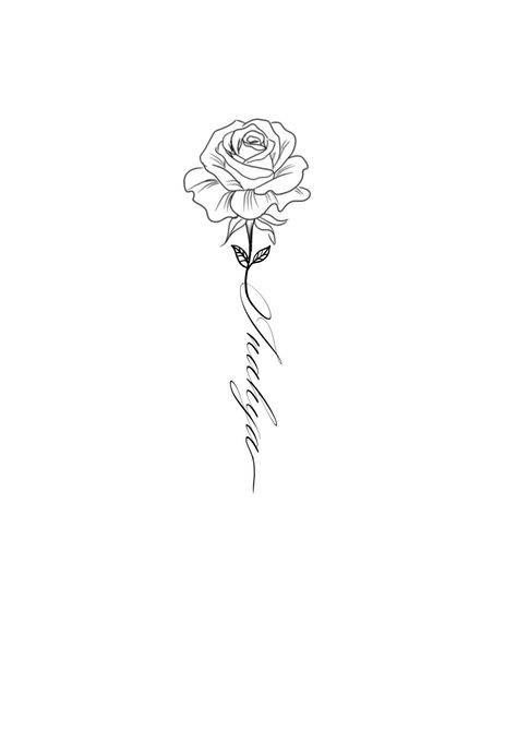 Color Bone Tattoos For Women, Rose Tattoo With Name, Rip Tattoos For Mom, Tattoo Name Fonts, Floral Back Tattoos, Magic Runes, Rose Tattoos For Women, Mom Tattoo Designs, Pretty Hand Tattoos