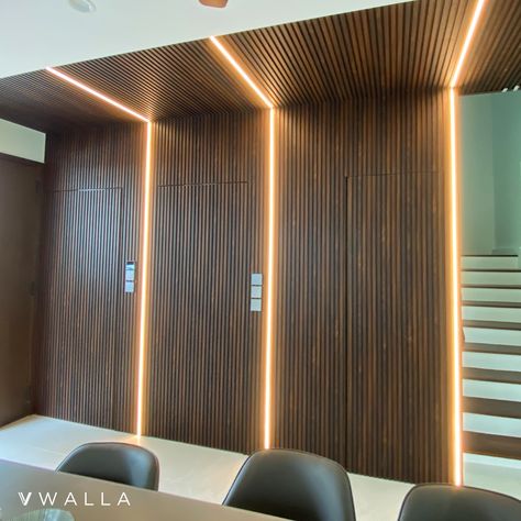 Fluted Panel, Luxury Ceiling Design, Wall Panel Design, Port Douglas, Hidden Door, Media Wall, Pvc Wall, Office Room, Wall Covering