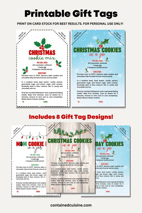 Christmas Cookies in a Jar: Gifts Tags Included! Sales Blitz Ideas, Christmas Cookies In A Jar, Cookie Mix In A Jar Recipe, Diy Christmas Cookie Mix, In A Jar Gifts, Mason Jar Cookies Mix, Mason Jar Cookie, Cookie Mix In A Jar, Food For The Week