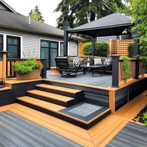 Patio Deck Designs, Small Balcony Design, Deck Paint, Deck Designs Backyard, Backyard Renovations, Patio Garden Design, Outdoor Decor Backyard, Backyard Makeover, Balcony Design