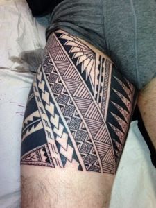 Polynesian Tattoos - Upper Thigh Polynesian Leg Tattoo, Samoan Tatau, Upper Leg Tattoos, Samoan Designs, Thigh Tattoo Men, Upper Thigh Tattoos, Samoan Tattoos, Polynesian Tattoos Women, Polynesian Tattoo Designs