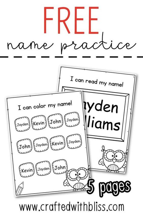 Learning To Write Your Name Preschool, Letters In My Name Preschool Activity, Name Centers For Preschool, Preschool Name Trace Free Printable, Tracing Names For Preschoolers, Learning To Write Your Name, Name Practice Kindergarten Editable Free, First Day Of School Crowns Free, Name Recognition Preschool Free Printable