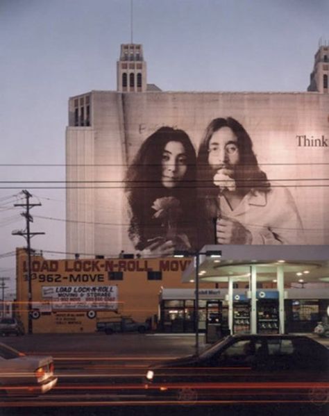 Los Angeles Landscape, Street Murals, John Lennon Yoko Ono, Large Format Photography, Sean Lennon, Ca History, John Lennon And Yoko, Santa Monica Blvd, Valley Girl