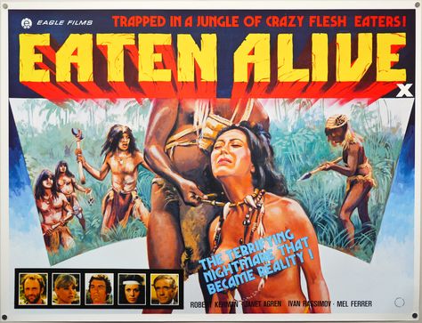 Eaten Alive (1980) Thriller Movie Posters, Eaten Alive, The Stranger Movie, Film Vintage, The Artist Movie, Movie Club, Film Posters Vintage, Best Horror Movies, Thriller Movie