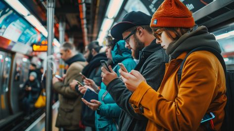 "Urban #Commuters Engrossed: #CityDwellers stand absorbed with their #Phones while waiting for the #Metro at a #Busy city station. #UrbanLife #Tech #DigitalAge #Innovation #StockPhoto ⬇️ Download and 📝 Prompt 👉 https://stockcake.com/i/urban-commuters-engrossed_811715_91382" Urban Commuter, Busy City, Urban Life, Free Stock Photos, High Quality Images, Stock Photos