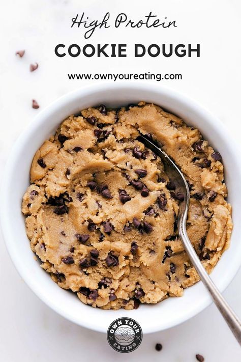 The Best Edible Cookie Dough, Low Calorie Cookie Dough, High Protein Cookie Dough, Protein Cookie Dough Recipe, High Protein Cookie, Protein Powder Cookies, Low Calorie Cookies, High Protein Cookies, Low Calorie Protein