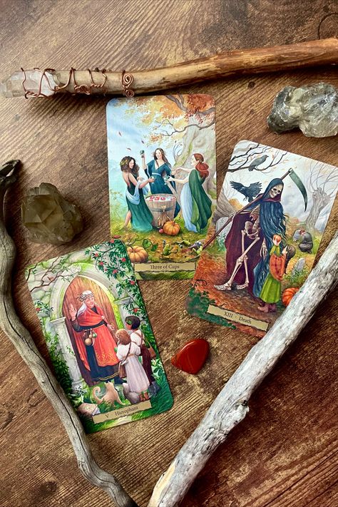 With Mabon just around the corner, it is time to start pulling out the decks that feel like fall. The Tarot of The Witch's Garden is a beautiful option! You can watch my full review and flip through of this deck in the link provided.🍂🌿🍁🍄 #tarot #spookyseason #autumndecks #falldecks #tarotdecks #mabon #witchy #spirituality #samhain #tarotreader #tarotofthewitchsgarden Witch's Garden, Witch Tarot, Witch Garden, Garden Deck, Tarot Tips, Tarot Astrology, Oracle Tarot, Tarot Cards Art, Love Tarot