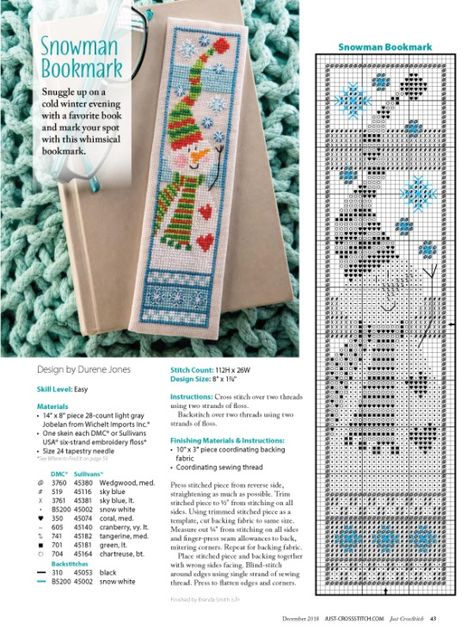 Bookmark Cross Stitch, Cross Stitch Bookmark, Stitch Bookmark, Cross Stitch Beginner, Cross Stitch Freebies, Holiday Cross Stitch, Xmas Cross Stitch, Just Cross Stitch, Winter Cross Stitch