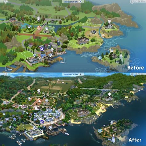 Brindleton Bay Map Replacement - DOWNLOAD | Patreon Brindleton Bay, Sims Four, Creating Content, You're Amazing, Sims 4 Custom Content, Sims 4 Mods, The Sims 4, Sims Cc, Autumn Inspiration