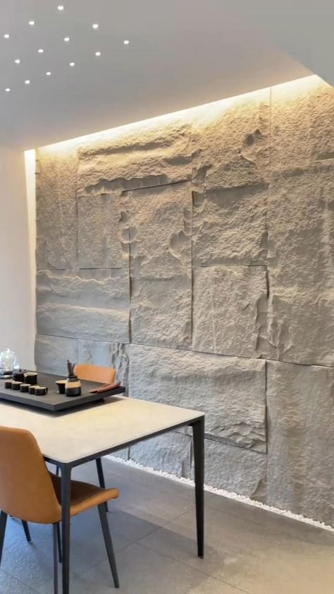 Exterior Stone Wall Cladding, Room Wall Decoration Ideas, Rock Veneer, Gorgeous Living Room, Stone Walls Interior, Stone Wall Panels, Living Room Wall Decoration, Stone Wall Design, House Wall Design