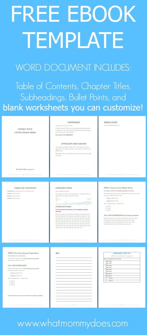 This FREE EBOOK TEMPLATE is exactly what you need to shortcut the agonizing ebook creation process and start selling sooner! Ebook Creation, Ebook Design, Ebook Writing, Word Document, Ebook Template, Freelance Writing, Book Template, Instagrammer, Word Template