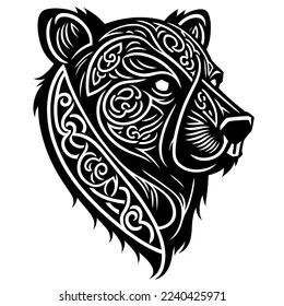 Viking Bear Tattoo Norse Mythology, Celtic Dog Design, Celtic Bear Design, Nordic Bear Tattoo, Celtic Bear Tattoo, Viking Bear Tattoo, Norse Bear, Classy Tattoos For Women, Memorial Tattoo Quotes