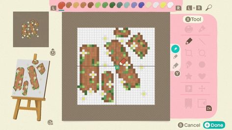 Animal Crossing Design Codes, Acnh Pattern, Animal Crossing Design, Able Sisters, Acnh Path, Acnh Patterns, Lace Ideas, Acnh Cottagecore, Animal Crossing 3ds