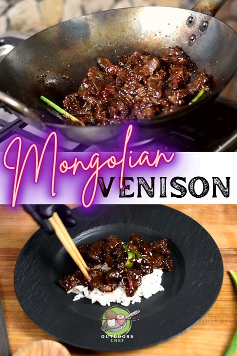 Deer Stir Fry Recipes, Dear Backstrap Recipe, Mongolian Venison, Deer Roast Recipes, Venison Loin Recipes, Backstrap Venison Recipes, Venison Stir Fry Recipe, Venison Marinade Recipes, Deer Backstrap Recipes