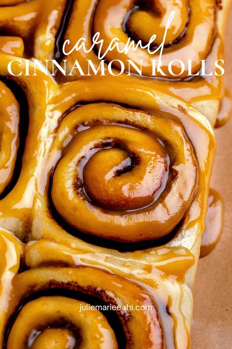 Caramel Cinnamon Rolls, Brown Sugar Caramel, Cinnamon Filling, Caramel Rolls, Winter Dessert Recipes, Holiday Baking Recipes, Party Food Dessert, Breakfast Recipes Sweet, Sweet Dough