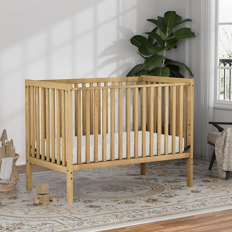 Amazon.com : Saylike Baby Crib 5-in-1 Convertible, Wood Full Size Toddler Bed for Small Baby, Made of Sustainable Natural Pinewood Cribs, Non-Toxic Finish, Simplistic Nursery Furniture (Natural) : Baby Simplistic Nursery, Full Size Toddler Bed, Small Baby, Baby Crib, Natural Baby, Nursery Furniture, Baby Cribs, Cribs, Toddler Bed