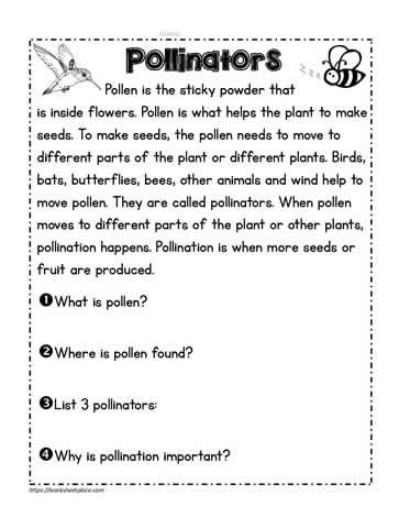 Homeschool Science Worksheets, Pollinator Activities For Kids, Second Grade Science Worksheets, Pollination Worksheet, 3rd Grade Science Worksheets, 2nd Grade Science Worksheets, Pollination Experiment, Third Grade Science Worksheets, Third Grade Worksheets