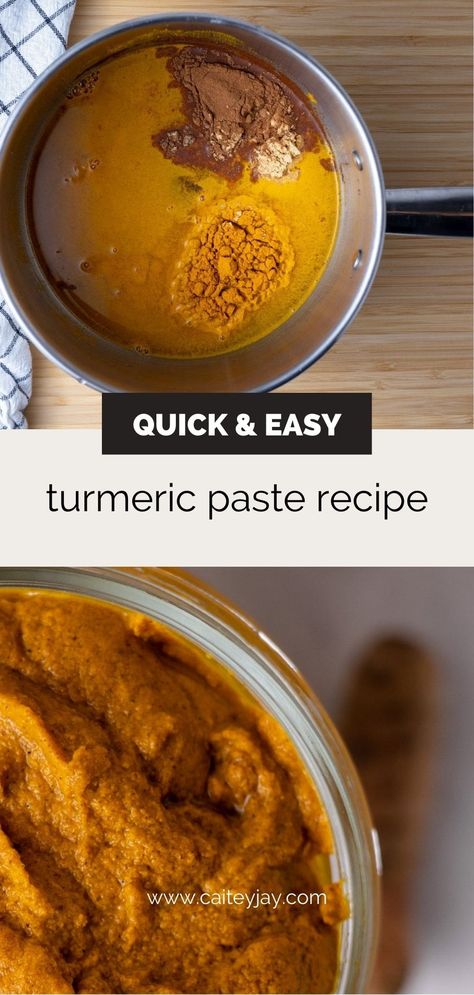 My healthy homemade turmeric paste recipe makes it easy to add turmeric to your diet with very little effort. In just 15 minutes, you'll have a delicious, nutrient packed paste to add to golden milk lattes, turmeric lattes, smoothies or curries. You'll love this turmeric paste for inflammation. #turmericrecipes #turmericpaste #turmericlatte #goldenmilk Healthy Low Sugar Snacks, Fresh Turmeric Recipes, Healthy Condiments, Healthy Salad Dressings, Healthy Tasty Recipes, Turmeric Paste, What Is Healthy Food, Healthy Beverages, Turmeric Recipes