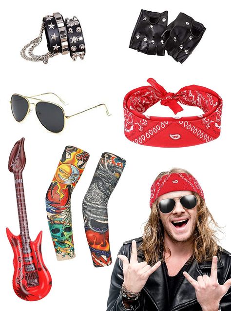 Rock N Roll Dress Up, Rock N Roll Costume, 80s Rock N Roll, Rock N Roll Dress, Rock Star Costume, Purim Costumes, Rock N Roll Party, Rocker Outfit, Star Costume