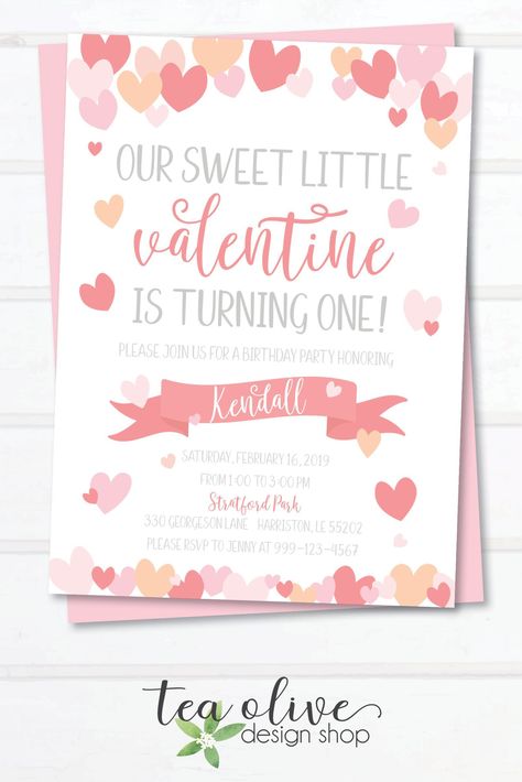 February Birthday Party Ideas, Valentines Birthday Party, Valentinstag Party, Girl Birthday Themes, First Birthday Party Themes, First Birthday Themes, Valentine Theme, Valentine Hearts