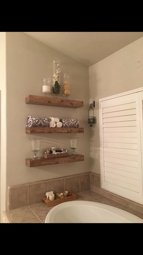 Shelves Above Tub, Above Tub Wall Decor, Bathtub Decor Tub Surround, Bathroom Decor Tub, Master Bathtub Decor, Garden Tub Decor Master Bath, Soaking Tub Decor, Tub Decor Master Bath, Mediterranean Bathroom Decor