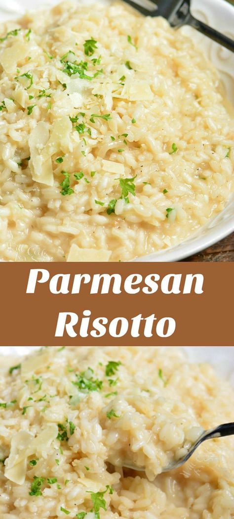 Risotto Recipes Parmesan, Parsley Rice, Italian Rice Dishes, Risotto Recipes Easy, Rice Risotto, Italian Rice, Parmesan Risotto, Rice Recipes For Dinner, Rice Side Dishes