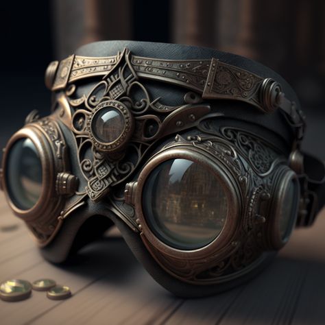 Fantasy goggles concept art. Enhance the vision and see the world in a different way. Goggles Concept Art, Fantasy Goggles, Steampunk Googles, Steampunk Goggles, Steampunk Design, Steampunk Clothing, Fantasy Concept Art, The Vision, See The World