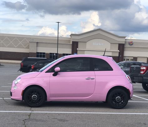 Pink Fiat 500, Fiat 500 Pink, Pink Fiat, Pink Cars, Fiat 500c, Girly Car, Fiat Panda, Car Ideas, Pink Car