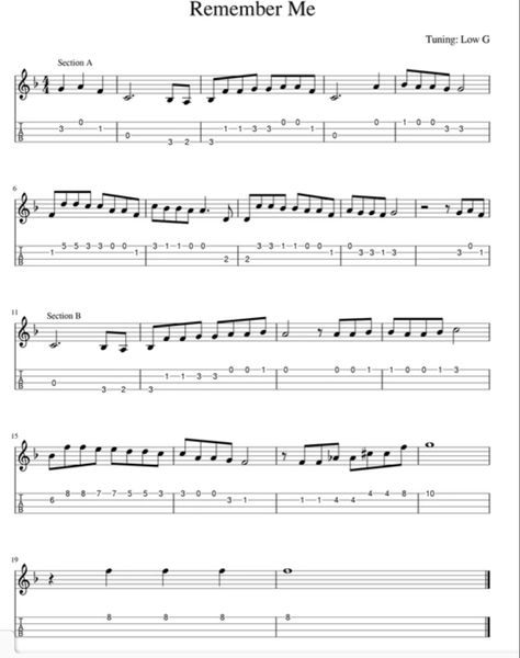 Remember Me Tabs Guitar, Remember Me Coco Guitar Tab, Remember Me Guitar Tab, Fingerpicking Guitar Songs, Uke Tabs Fingerpicking, Tab Guitar Songs, Ukulele Tabs Songs Easy, Ukelele Tabs Fingerpicking, Easy Guitar Tabs For Beginners