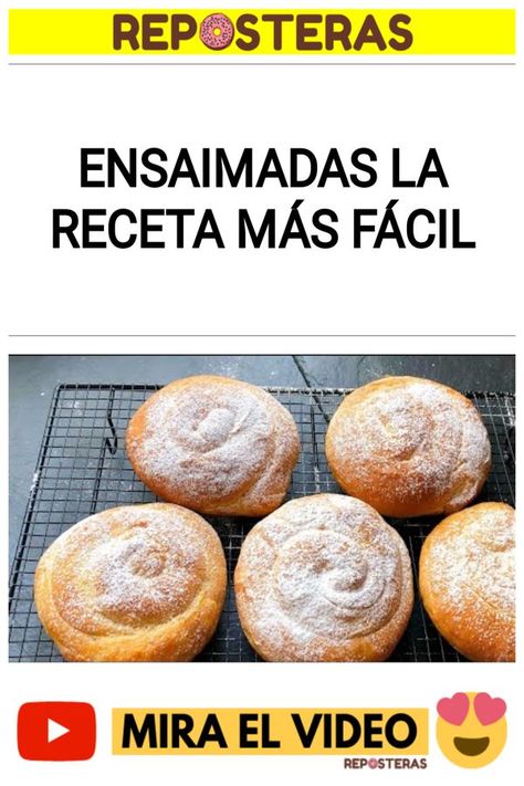 Ensaimadas La receta más fácil Hamburger Bun, Bread, Cake