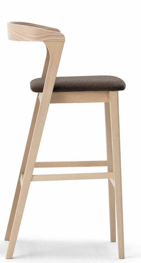 Wood Chair Makeover, Modern Wood Chair, Wood Chair Diy, Wood Chair Design, Chair Design Wooden, Stools For Kitchen Island, Bar Cart Decor, Hospitality Projects, Wood Bar Stools