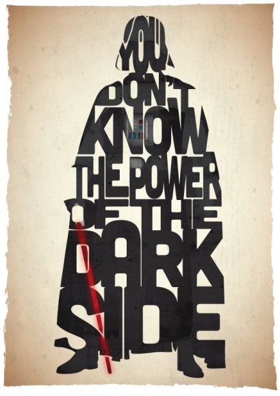 The Power - Return Of The Jedi (Standard Size) by 17th and Oak on The Bazaar. Buy creative products by 17th and Oak online! Darth Vader Star Wars, Star Wars Quotes, Star Wars Design, Star Wars Prints, Dark Vador, Famous Movie Quotes, Typographic Poster, Star Wars Poster, Star Wars Darth