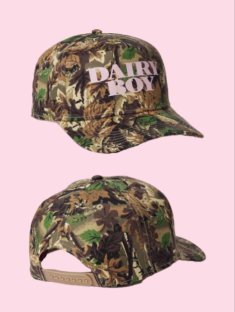 Dairy Boy Hat, Dairy Boy, Paige Lorenze, Camo Trucker Hat, Sorority Merch, 2024 Wishlist, Boots Outfits, Happy Cow, Camo Hat