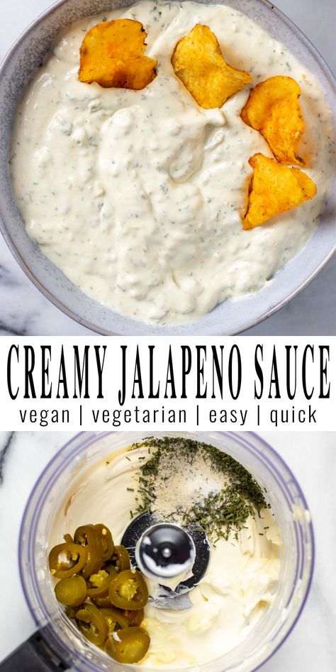 Creamy Jalapeno Sauce, Canned Jalapenos, Creamy Jalapeno, Jalapeno Sauce, Homemade Sauce Recipes, Jalapeno Recipes, Dairy Free Diet, Vegan Sauces, Homemade Gluten Free