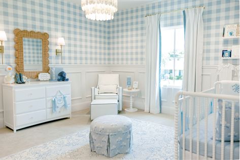 Dimensions curated on LTK Half Board And Batten Wall Nursery, Wainscoting Nursery Boy, Classic Baby Boy Nursery, Blue Gingham Nursery, Wainscoting Nursery, Baby Blue Nursery, White Crib, Preppy Boys, Baby Boy Bedroom