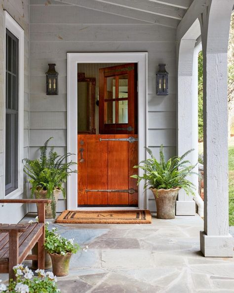 Home decor • Instagram Dutch Doors Exterior, Dutch Doors, Front Door Styles, Dutch Door, Mountain Homes, Mountain Home, Mountain House, Growing Family, Ship Lap Walls