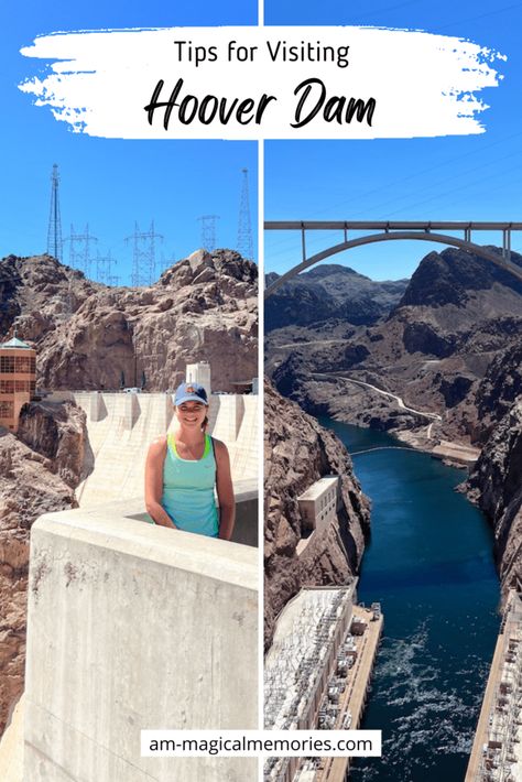 Jess on Hoover Dam, picture of Memorial Bridge from Hoover Dam Hoover Dam Outfit, Hoover Dam Picture Ideas, Memories Tips, Hoover Dam Tour, Steep Staircase, Vacation 2024, Route 66 Road Trip, Visit Las Vegas, Boulder City