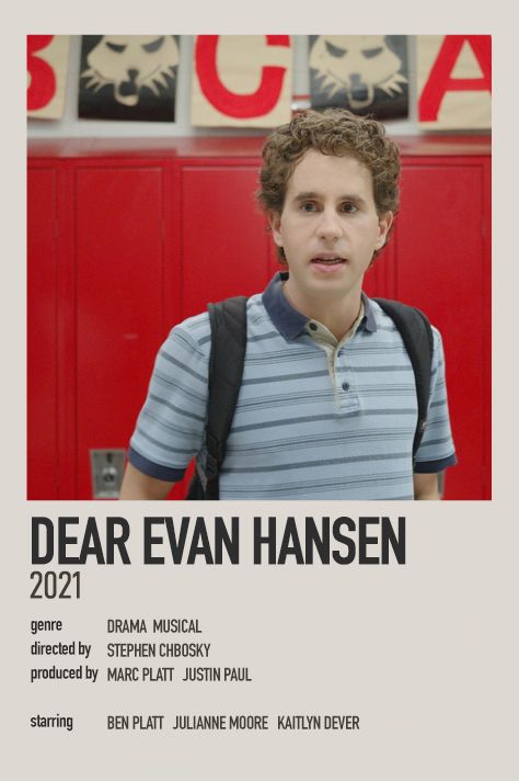 Dear Evan Hansen Poster, Dear Evan Hansen Aesthetic, Dear Evan Hansen Movie, Musical Theatre Posters, Dear Even Hansen, Minimalist Polaroid Poster, Connor Murphy, Theatre Posters, Kaitlyn Dever