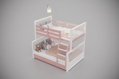 2247. Free 3D Child Bed Model Download Toddler Bunk Beds Sims 4, Sims 4 Double Bunk Bed Cc, Ts4 Bunk Bed, Sims4cc Bed, Sims 4 Cc Twin Bed, Sims Beds, Sims 4 Bunk Bed, Sims 4 Cc Single Bed, Sims 4 Bunk Bed Cc